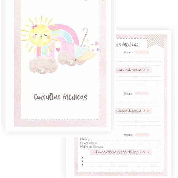 Caderneta de Vacinação Personalizada arco-iris