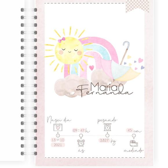 Caderneta de Vacinação Personalizada arco-iris