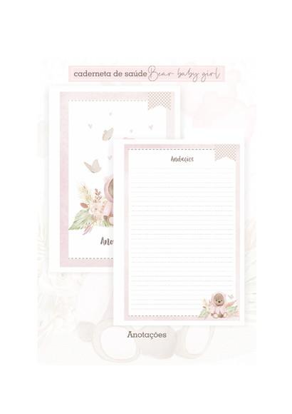 Caderneta de Vacinação Personalizada ursinha