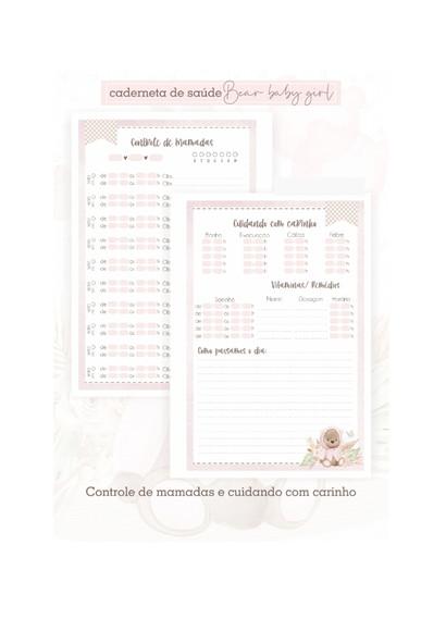 Caderneta de Vacinação Personalizada ursinha