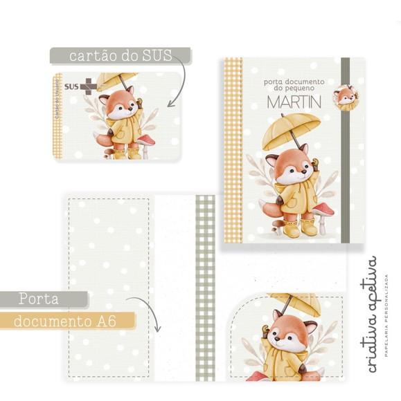 Caderneta de Vacinação Personalizada + Porta Documento