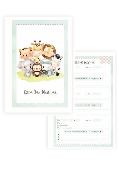 Caderneta de Vacinação Personalizada safari