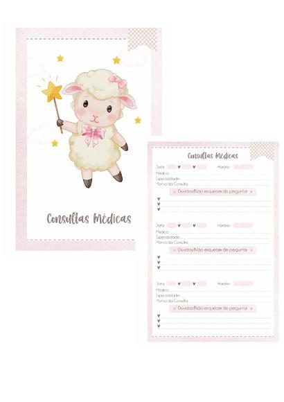 Caderneta de Vacinação Personalizada ovelhinha