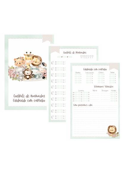 Caderneta de Vacinação Personalizada Safári Menina