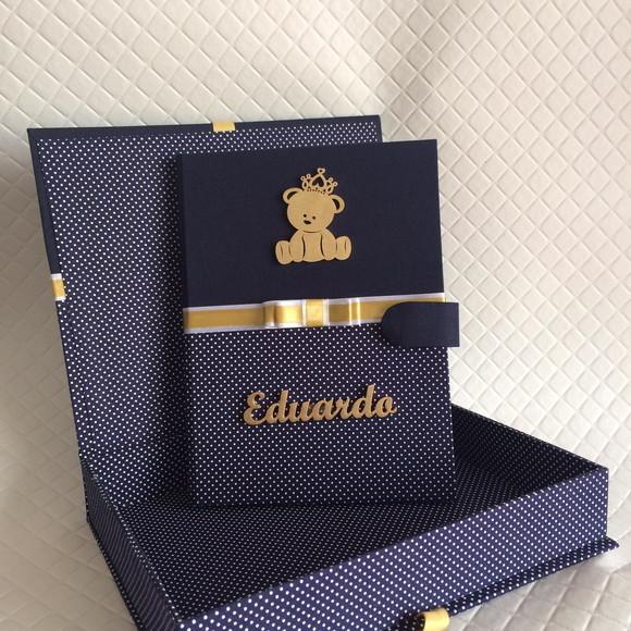 Kit Documentos do Bebê com Caixa Personalizada