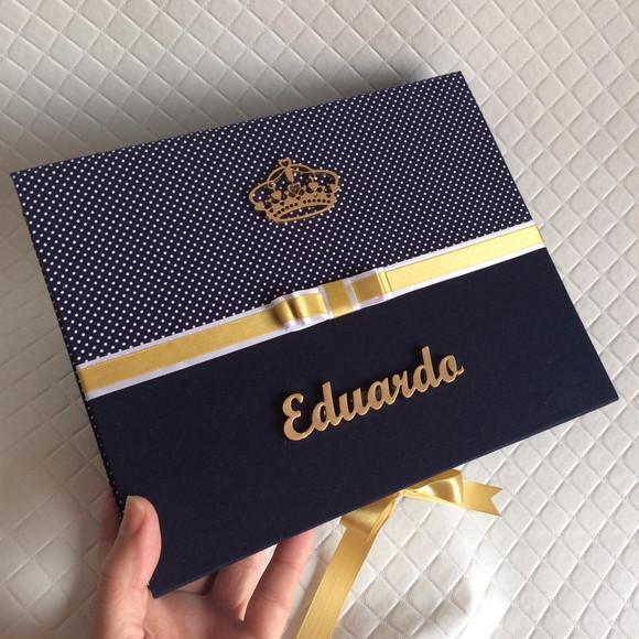 Kit Documentos do Bebê com Caixa Personalizada