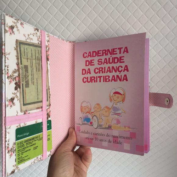 Capa para caderneta de vacinas Floral 018