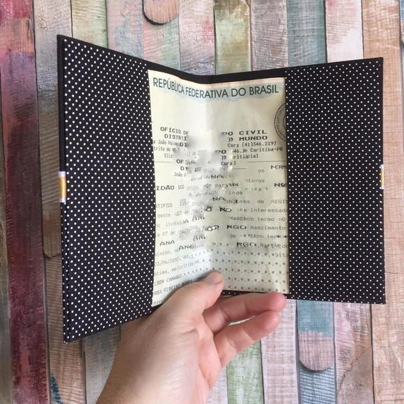 kit Capa para Caderneta de Vacinação com Capinha para Certidão