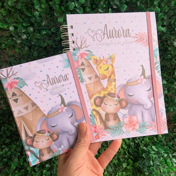 Kit Maternidade Personalizado com Álbum do Bebê e Caderneta