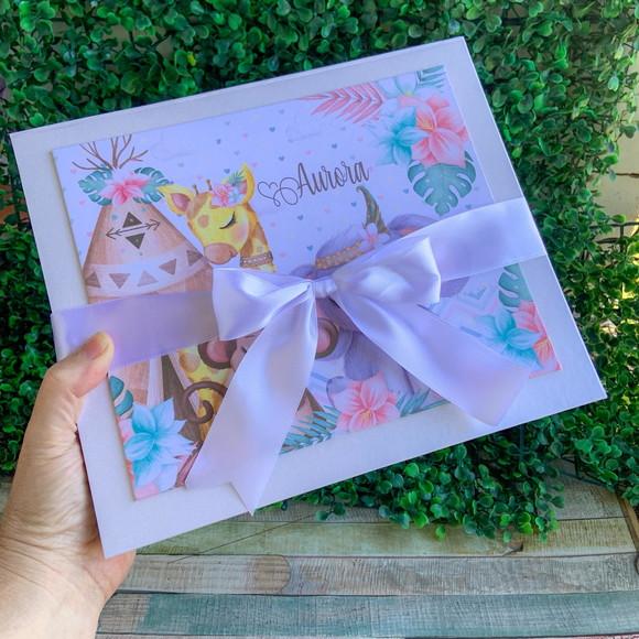 Kit Maternidade Personalizado com Álbum do Bebê e Caderneta