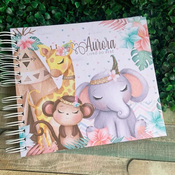 Livro do Bebê Personalizado floresta boho
