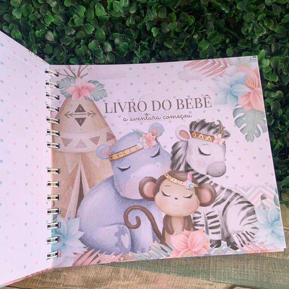 Livro do Bebê Personalizado floresta boho