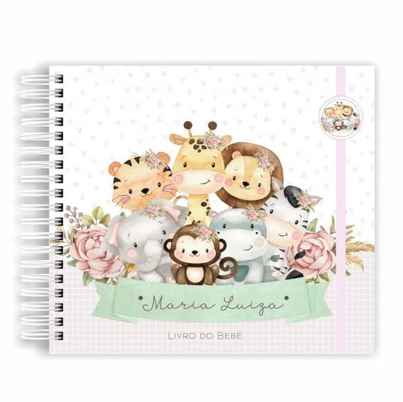 Livro do Bebê Personalizado Safari Menina