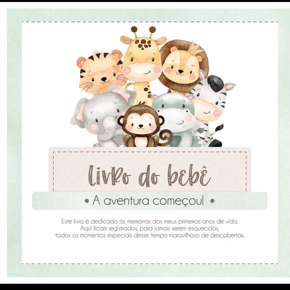Livro do Bebê Personalizado Safári