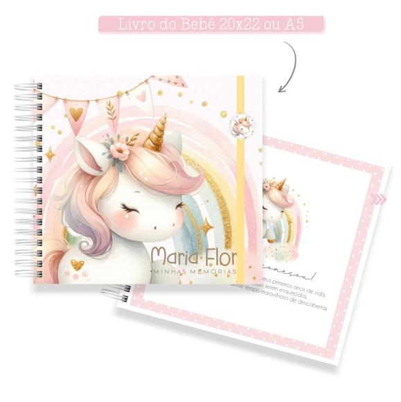 Livro do Bebê Personalizado Unicornio