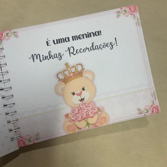 Livro do Bebê Personalizado Ursinha Realeza