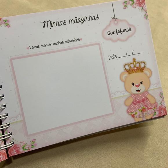 Livro do Bebê Personalizado Ursinha Realeza