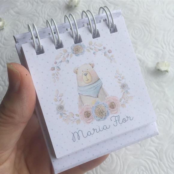 Mini Calendário Personalizado 8x9 cm | Kit com 15 Unidades