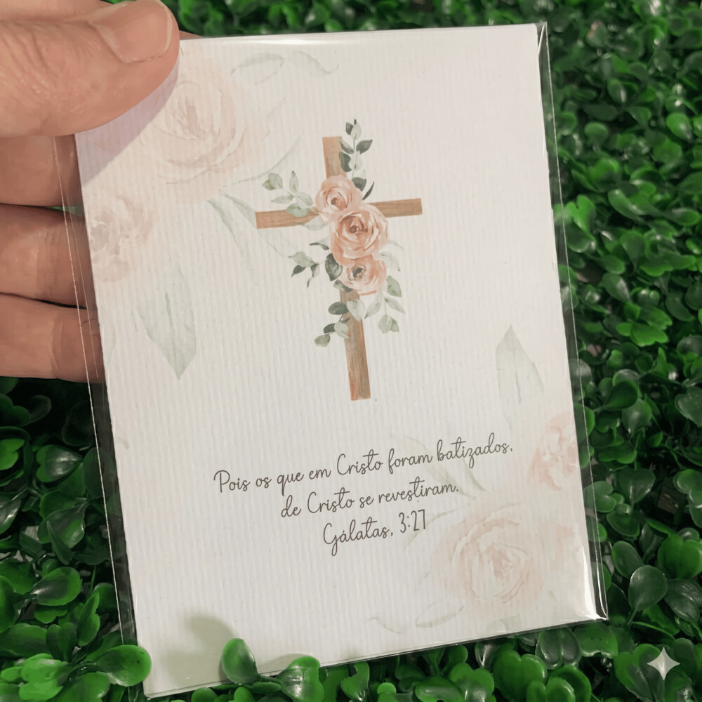 Sachê Envelope Perfumado Batizado cruz