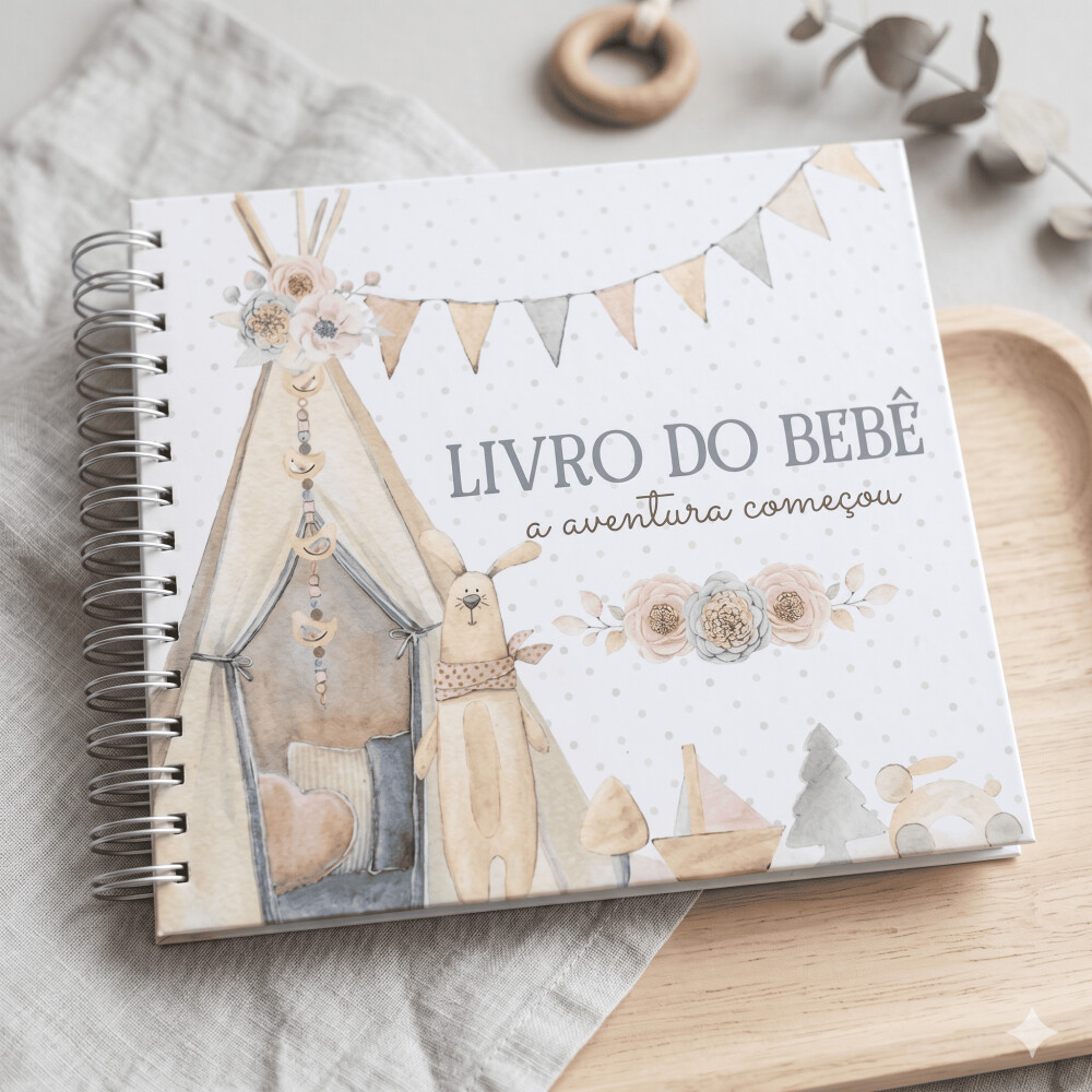 Livro do Bebê Personalizado boho