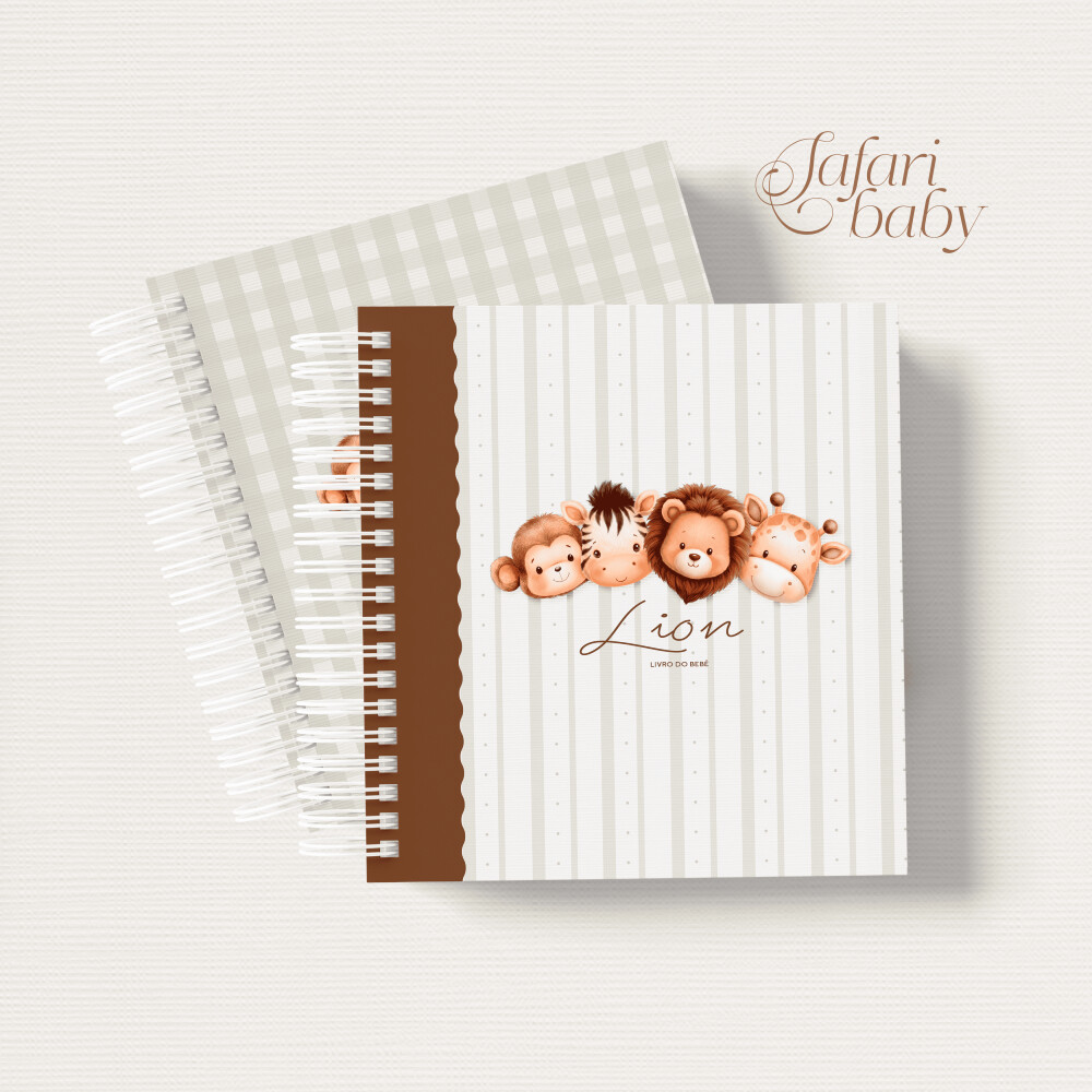 Livro do Bebê Personalizado Safári Baby