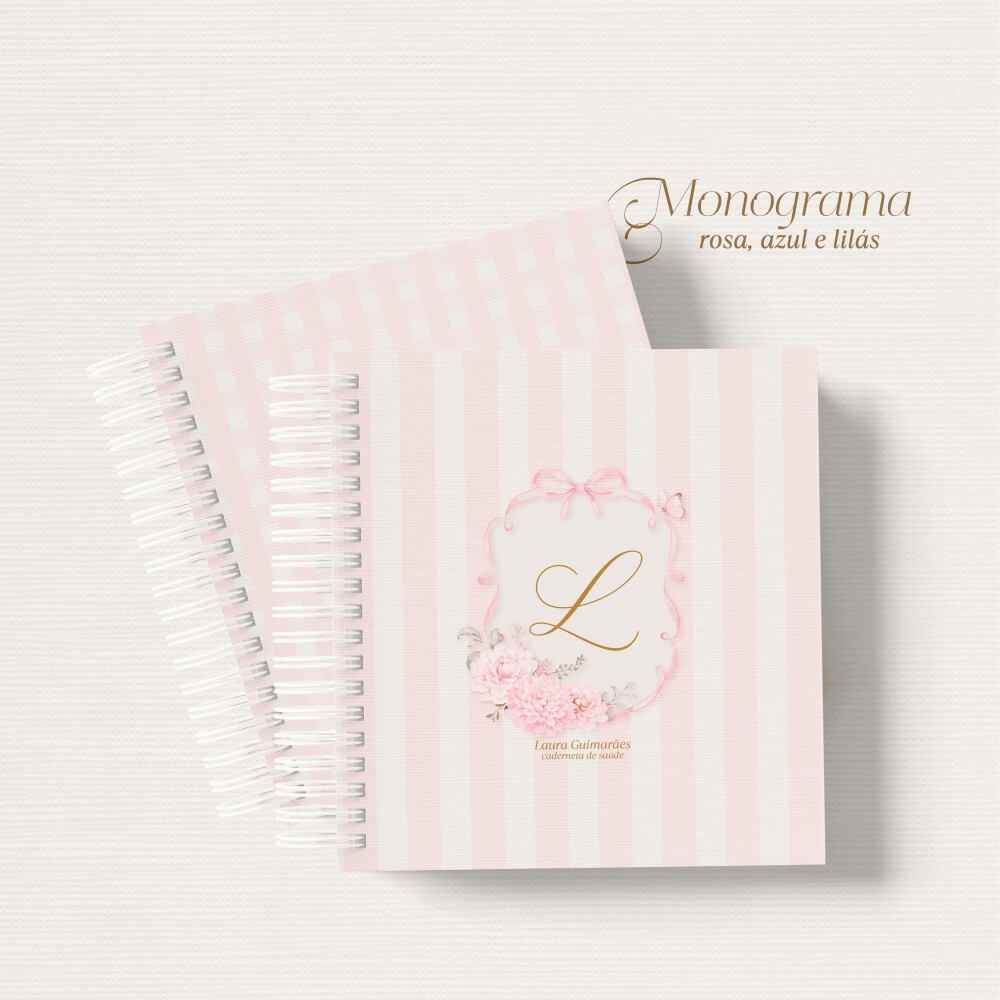 Livro do Bebê Personalizado Monograma Menina