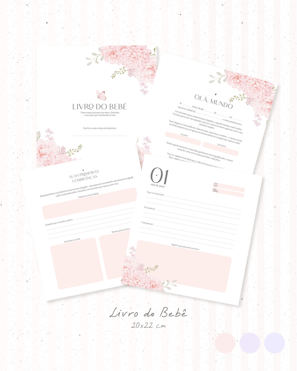 Livro do Bebê Personalizado Monograma Menina