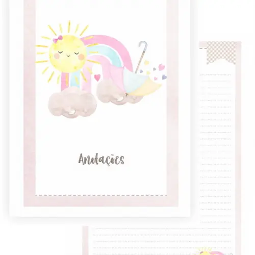Caderneta de Vacinação Personalizada arco-iris