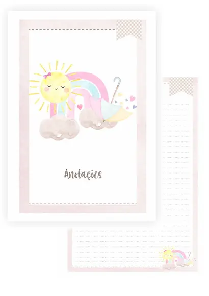 Caderneta de Vacinação Personalizada arco-iris