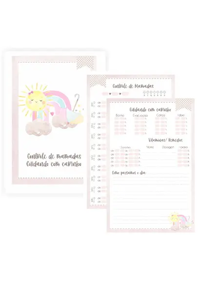 Caderneta de Vacinação Personalizada arco-iris