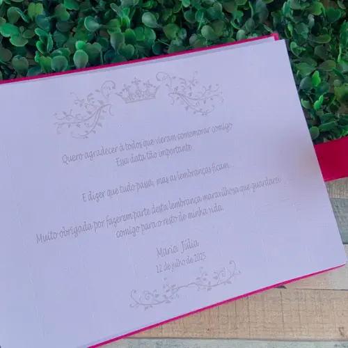 Caderno de Assinaturas 15 Anos