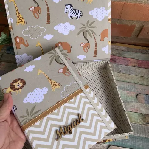Kit Documentos do Bebê com Caixa Personalizada
