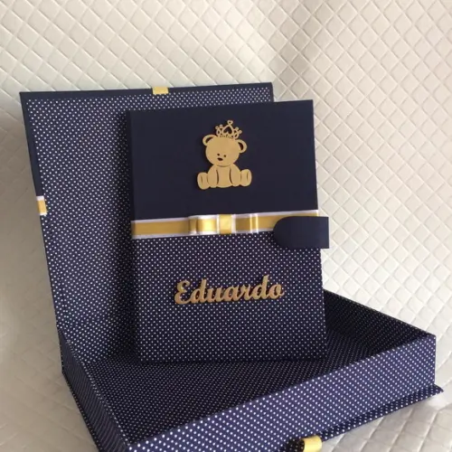 Kit Documentos do Bebê com Caixa Personalizada