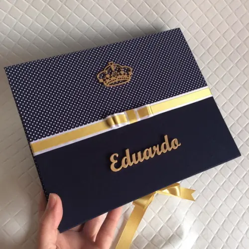 Kit Documentos do Bebê com Caixa Personalizada