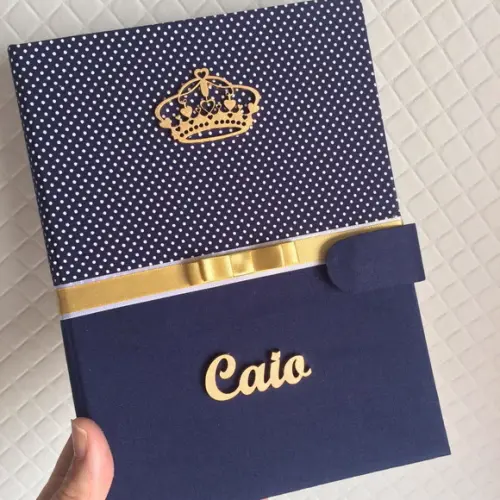 Kit Documentos do Bebê com Caixa Personalizada