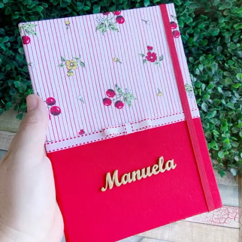 Capa para Caderneta de Vacinação Personalizada com nome - Cerejas