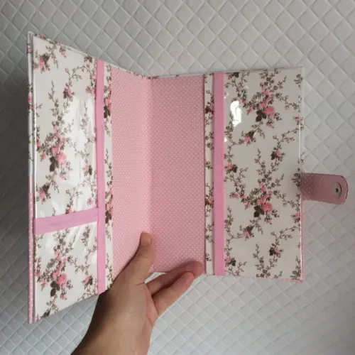 Capa para caderneta de vacinas Floral 018