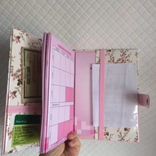 Capa para caderneta de vacinas Floral 018