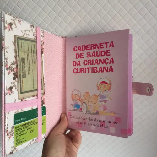 Capa para caderneta de vacinas Floral 018