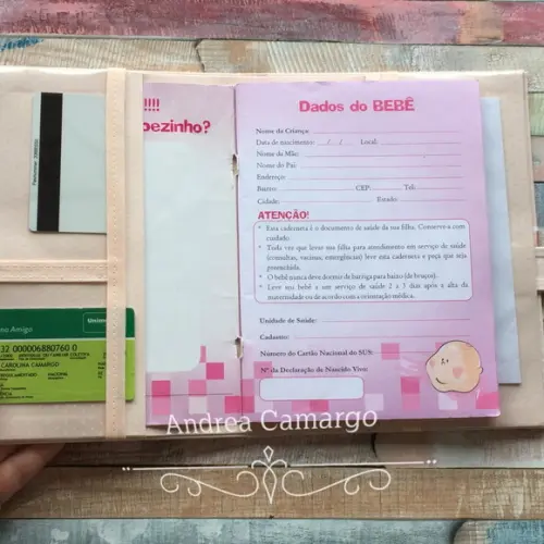 Capa para Caderneta de Vacinação Personalizada com Nome