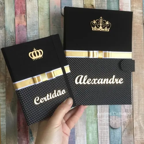 kit Capa para Caderneta de Vacinação com Capinha para Certidão