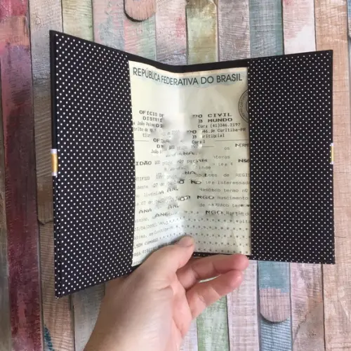kit Capa para Caderneta de Vacinação com Capinha para Certidão