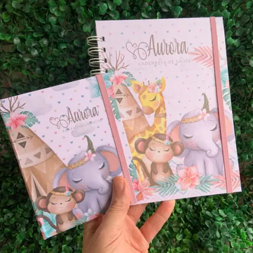 Kit Maternidade Personalizado com Álbum do Bebê e Caderneta