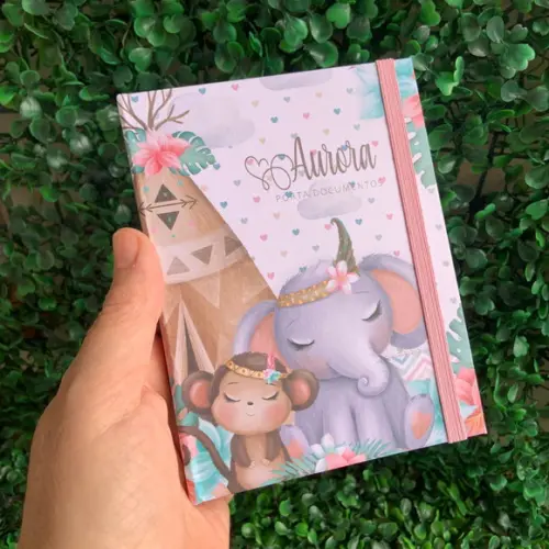 Kit Maternidade Personalizado com Álbum do Bebê e Caderneta