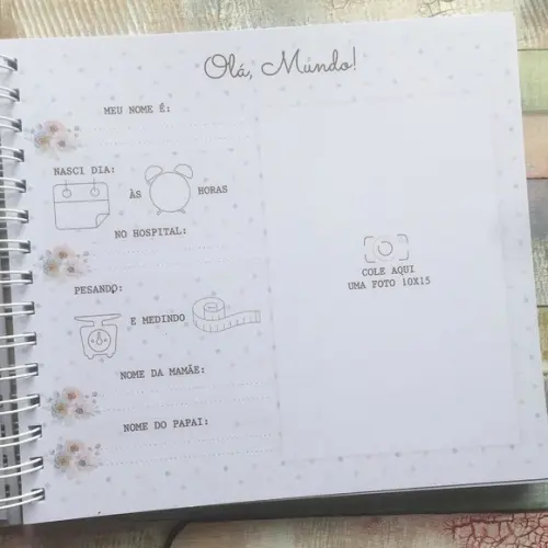 Livro do Bebê Personalizado boho