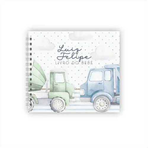 Livro do Bebê Personalizado Caminhoes