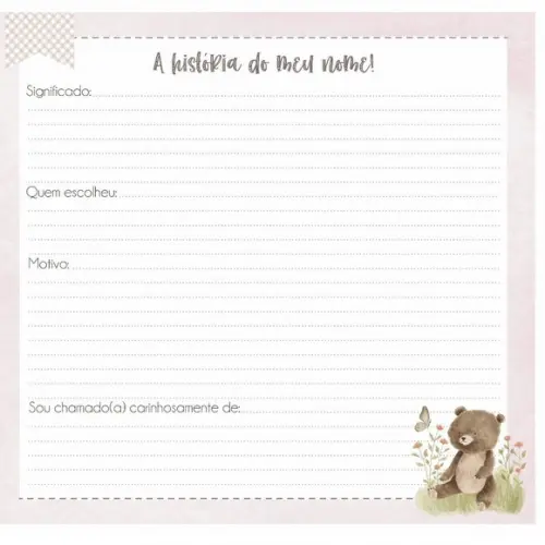 Livro do Bebê Personalizado Floresta