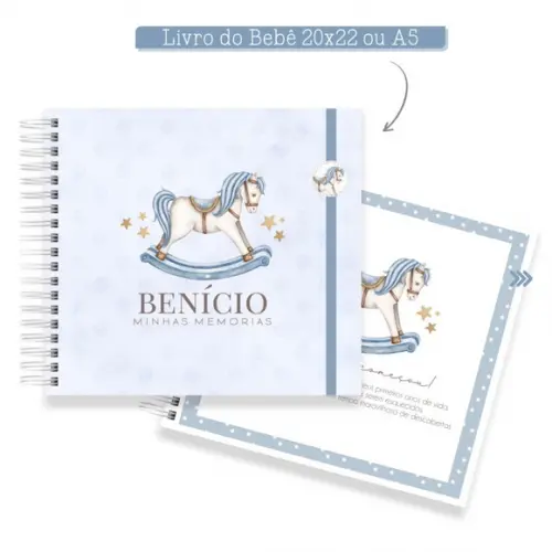 Livro do Bebê Personalizado Cavalinho de Brinquedo