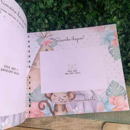 Livro do Bebê Personalizado floresta boho
