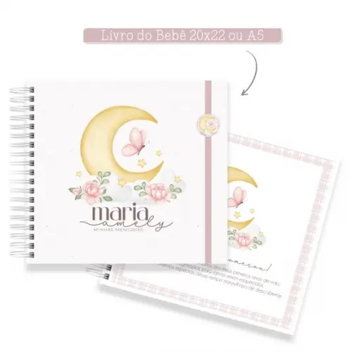 Livro do Bebê Personalizado Lua